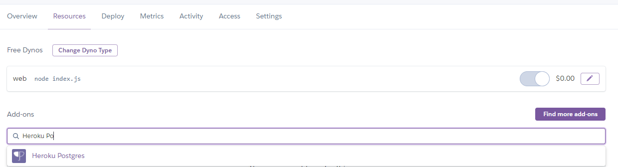 heroku postgres