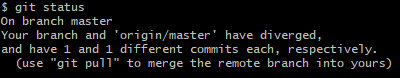 "Git status"