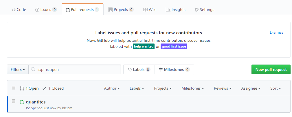 New pull request