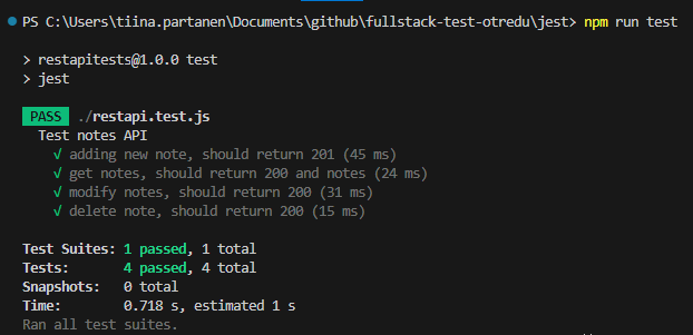 restapi ensimmäinen testi